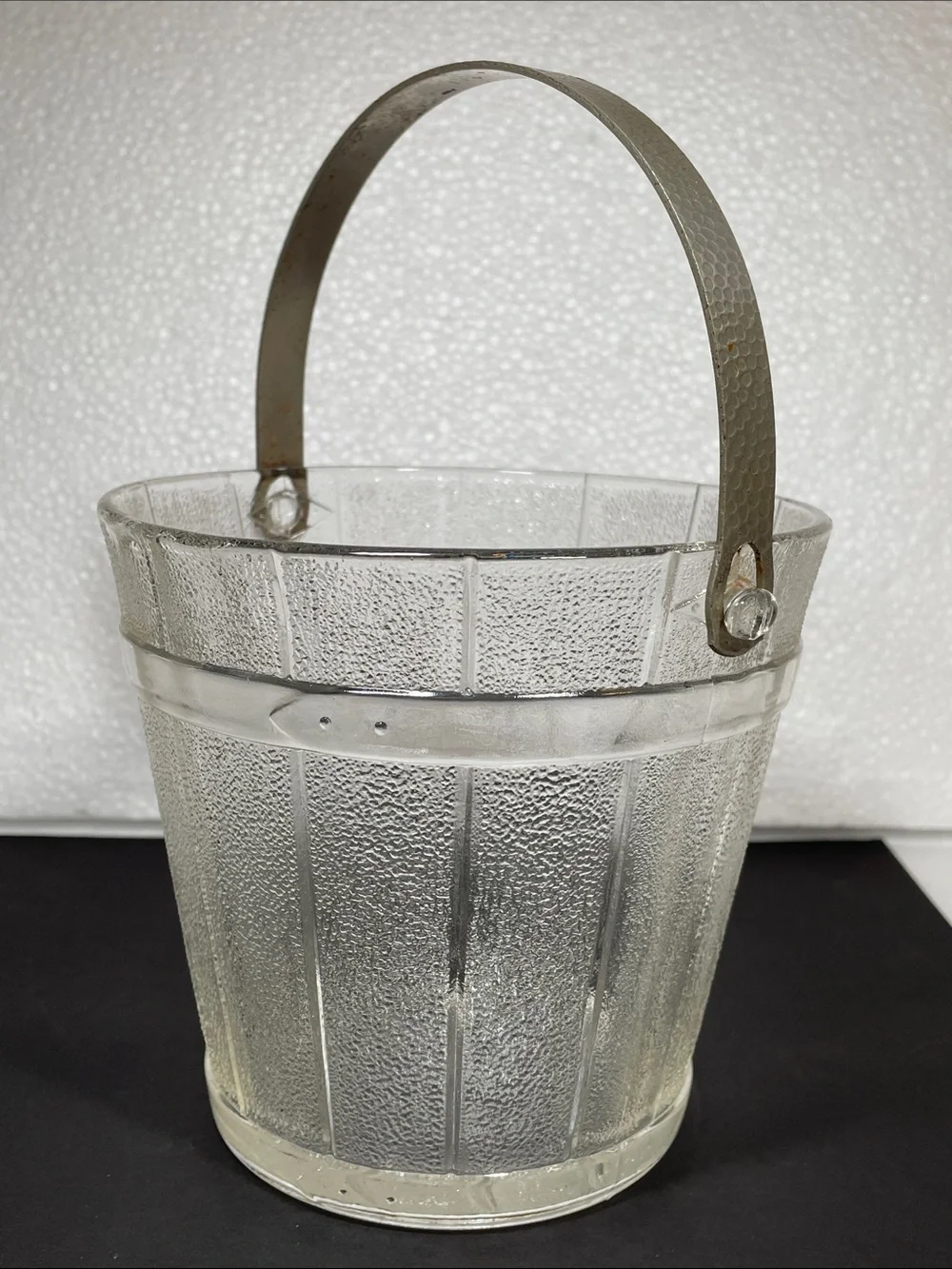 Vintage Glass Ice Bucket